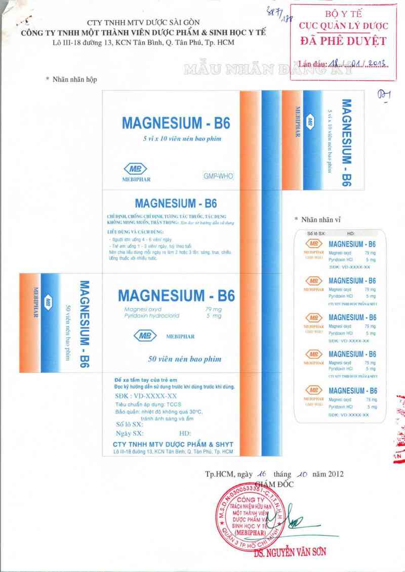 thông tin, cách dùng, giá thuốc Magnesium- B6 - ảnh 0