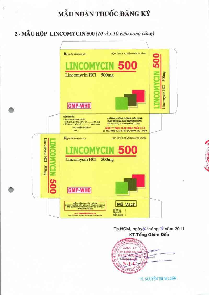 thông tin, cách dùng, giá thuốc Lincomycin 500 mg - ảnh 1