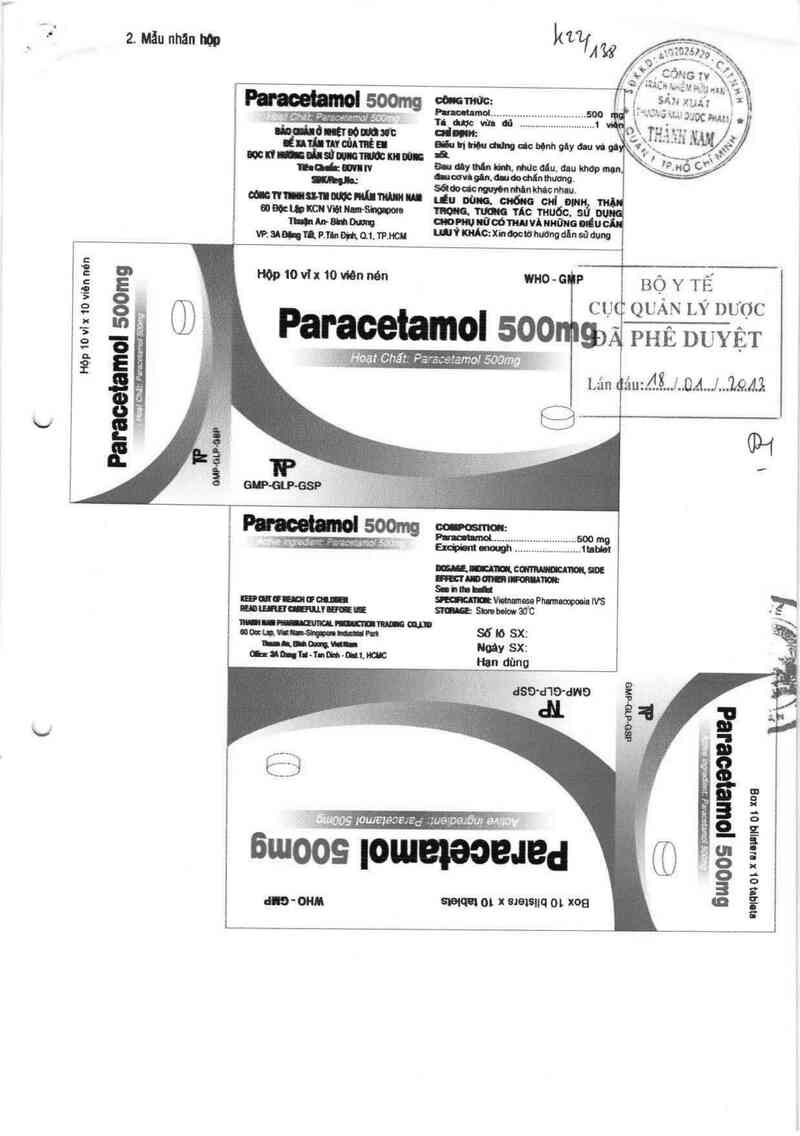 thông tin, cách dùng, giá thuốc Paracetamol - ảnh 0