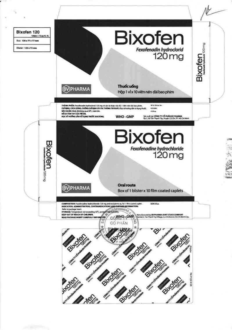 thông tin, cách dùng, giá thuốc Bixofen 120 - ảnh 1