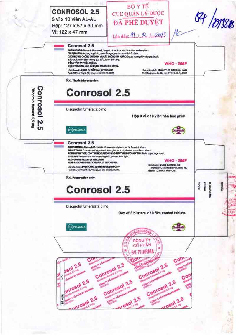 thông tin, cách dùng, giá thuốc Conrosol 2.5 - ảnh 0