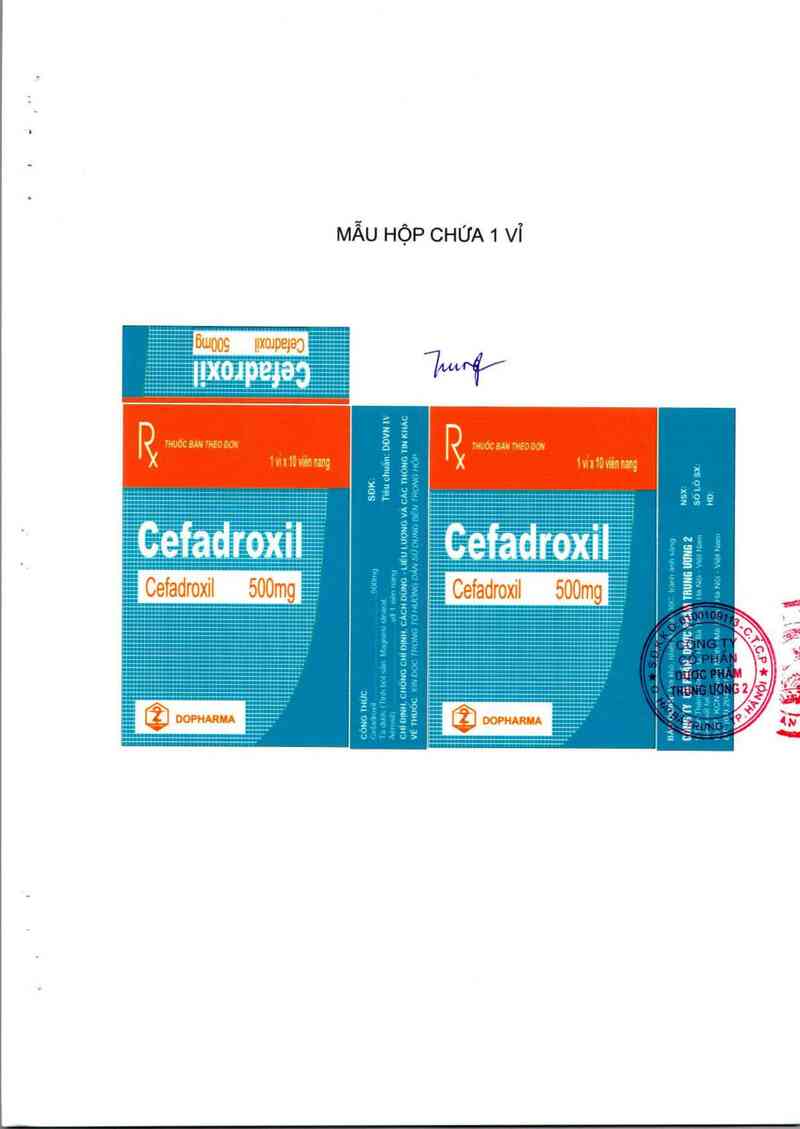 thông tin, cách dùng, giá thuốc Cefadroxil  500 mg - ảnh 1