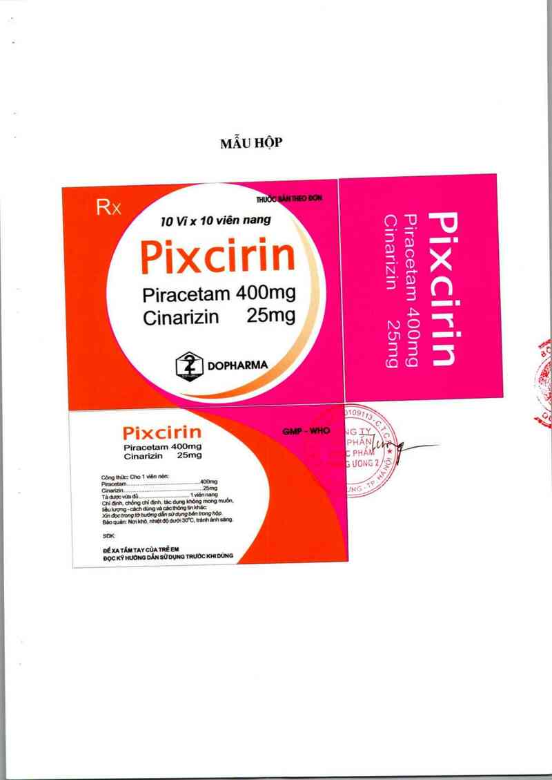 thông tin, cách dùng, giá thuốc Pixcirin - ảnh 1