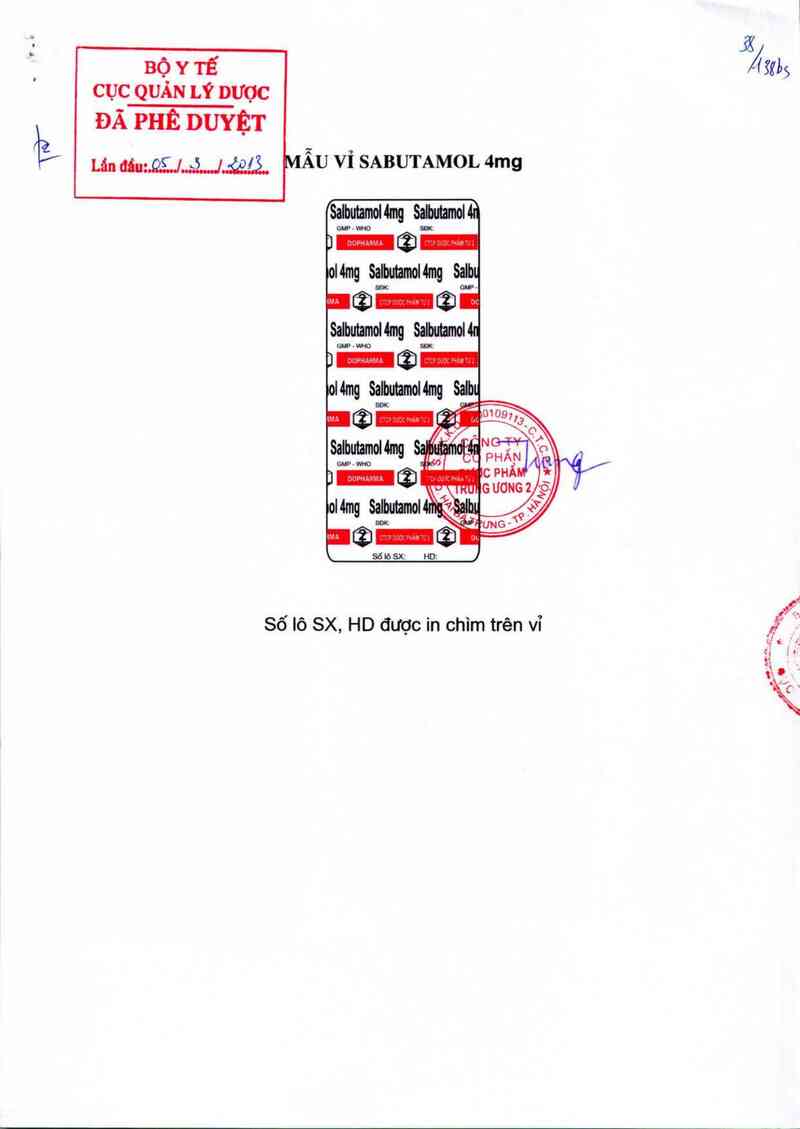 thông tin, cách dùng, giá thuốc Salbutamol 4 mg - ảnh 0