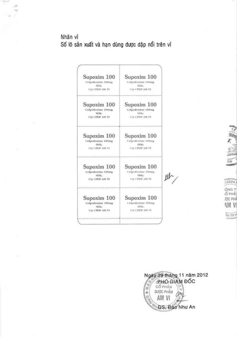 thông tin, cách dùng, giá thuốc Supoxim 100 - ảnh 1