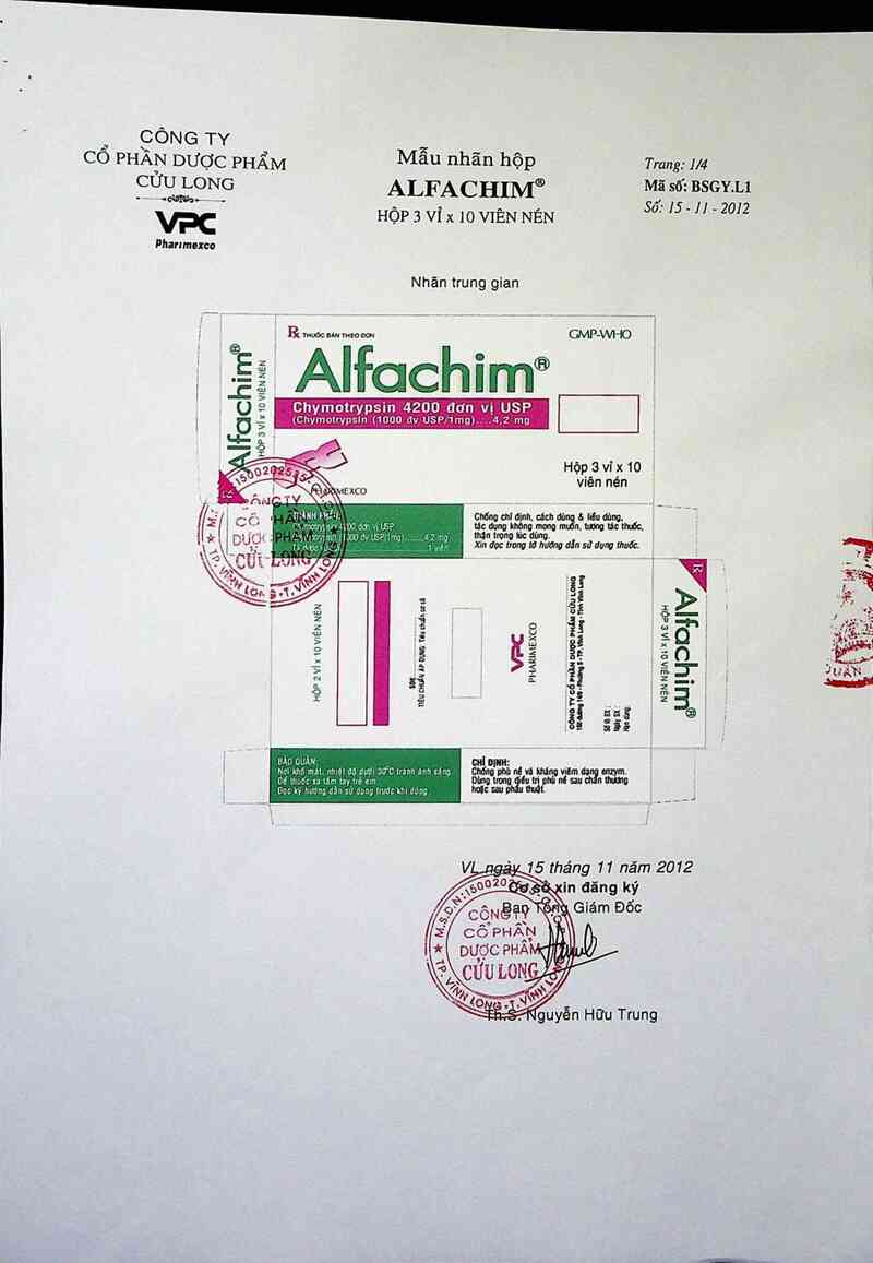 thông tin, cách dùng, giá thuốc Alfachim - ảnh 1