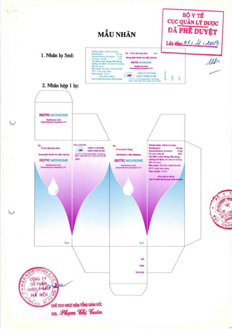 thông tin, cách dùng, giá thuốc Isotic Moxisone - ảnh 0