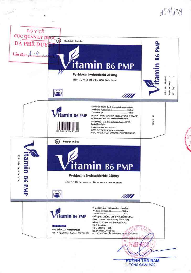 thông tin, cách dùng, giá thuốc Vitamin B6 PMP - ảnh 0