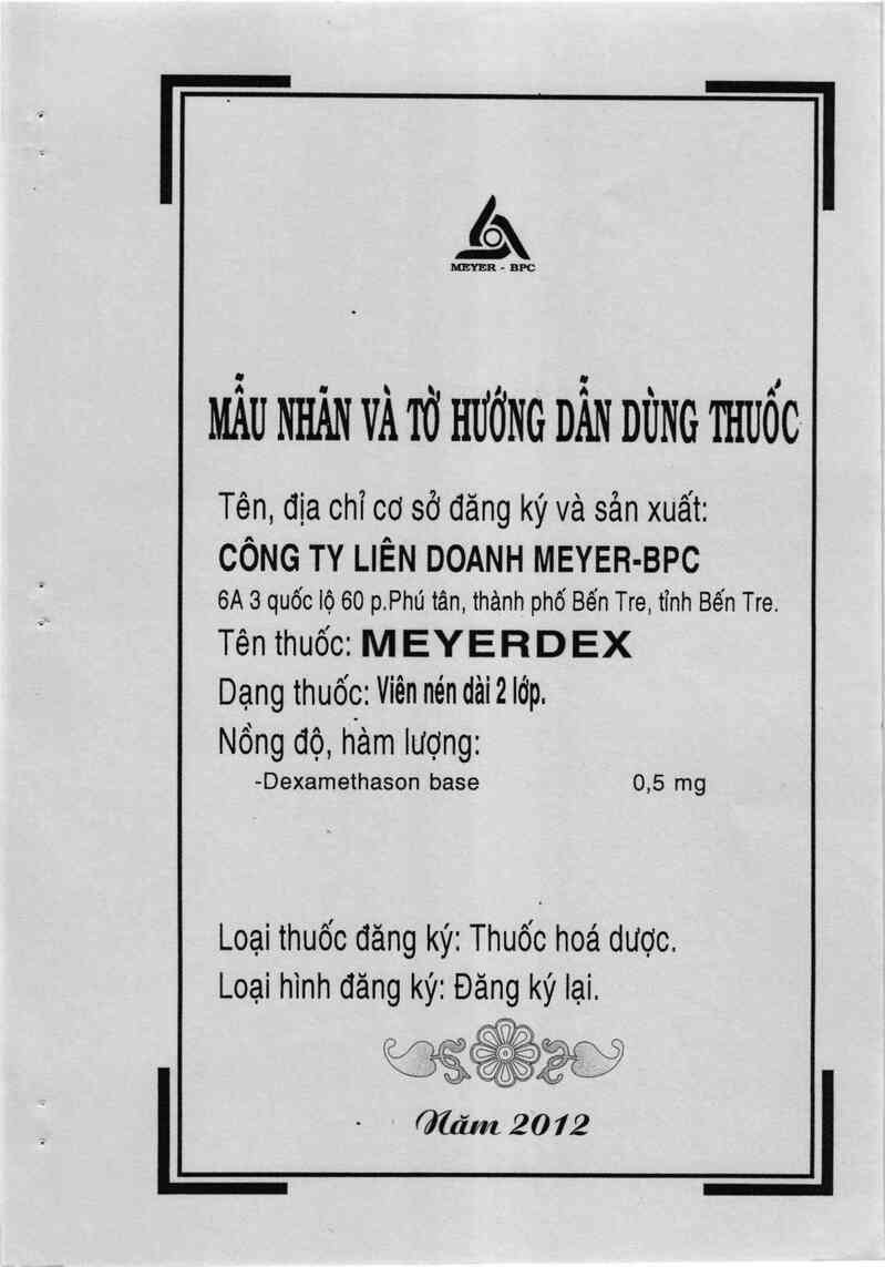 thông tin, cách dùng, giá thuốc Meyerdex - ảnh 0