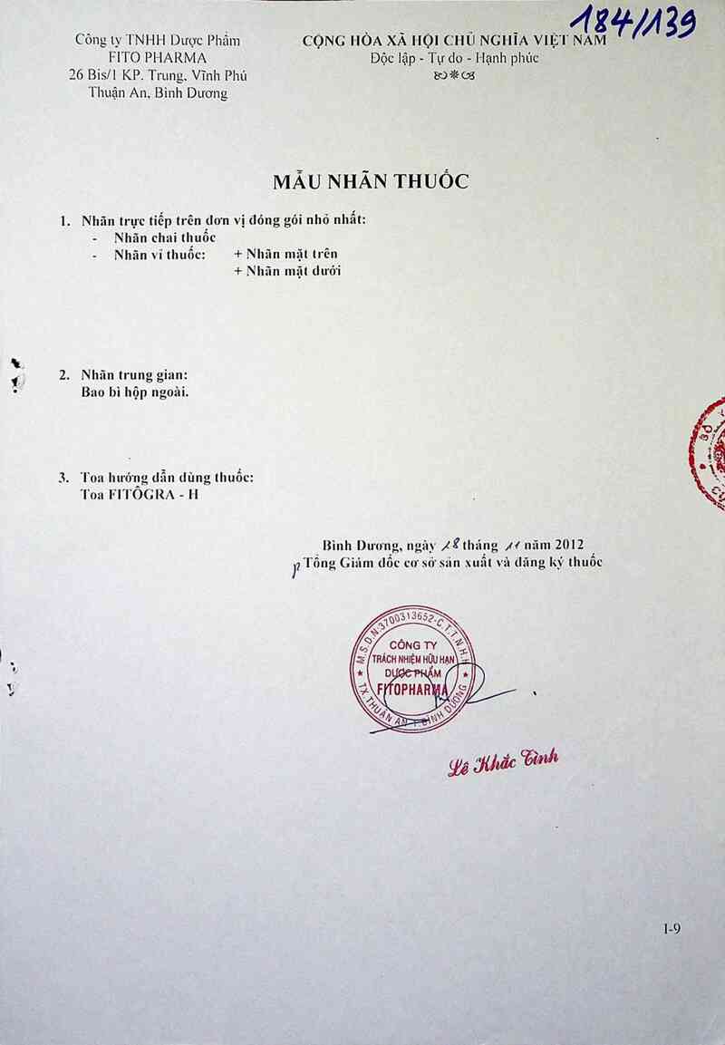 thông tin, cách dùng, giá thuốc Fitogra- H - ảnh 0