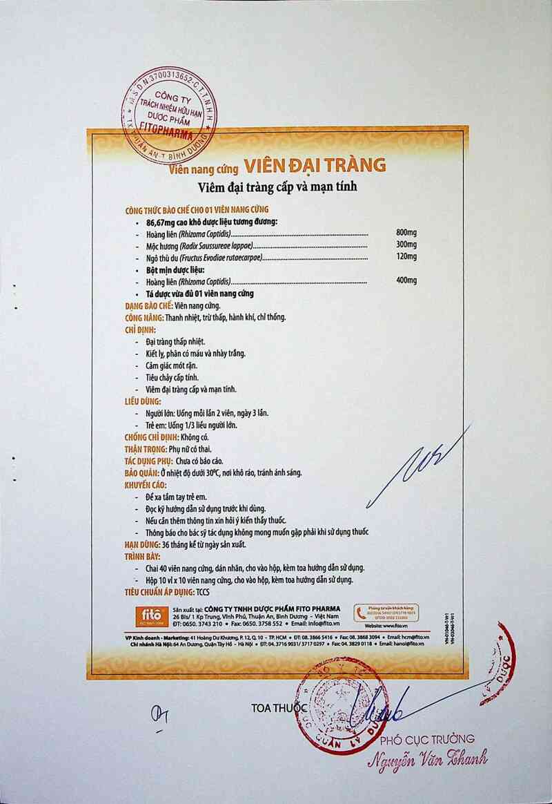 thông tin, cách dùng, giá thuốc Viên đại tràng - ảnh 5