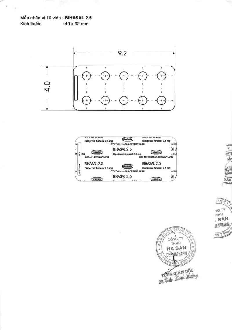 thông tin, cách dùng, giá thuốc Bihasal 2.5 - ảnh 1