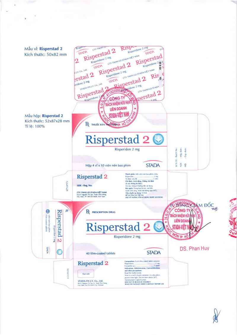 thông tin, cách dùng, giá thuốc Risperstad 2 - ảnh 1