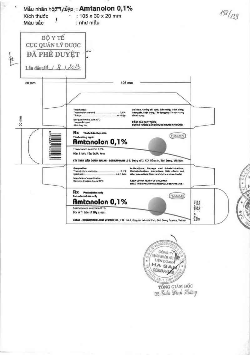 thông tin, cách dùng, giá thuốc Amtanolon 0,1% - ảnh 0