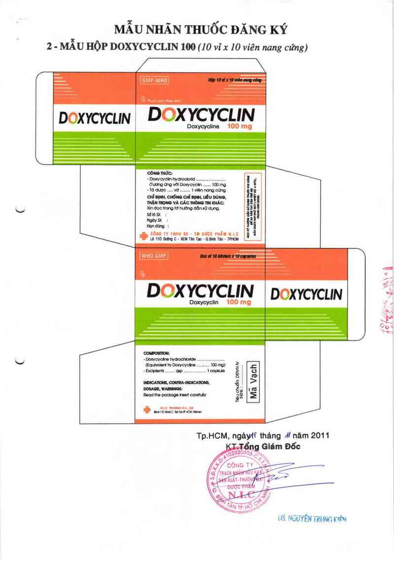 thông tin, cách dùng, giá thuốc Doxycyclin 100 mg - ảnh 1