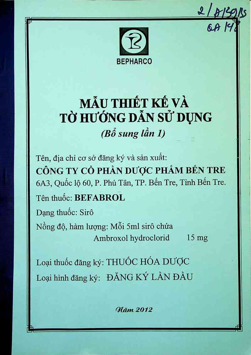 thông tin, cách dùng, giá thuốc Befabrol - ảnh 0