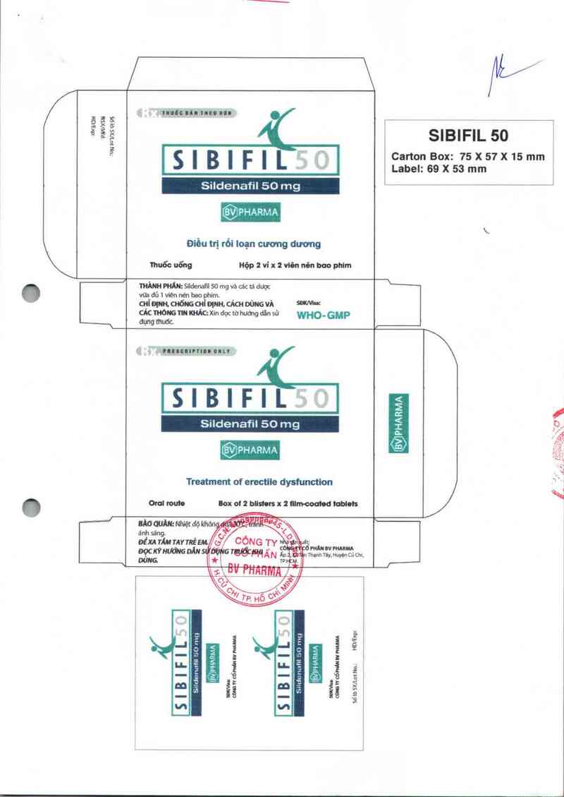 thông tin, cách dùng, giá thuốc Sibifil 50 - ảnh 1