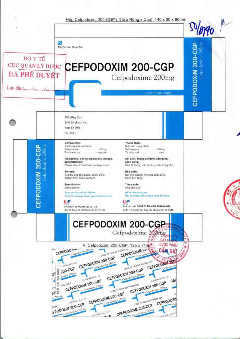 thông tin, cách dùng, giá thuốc Cefpodoxim 200 - CGP - ảnh 0