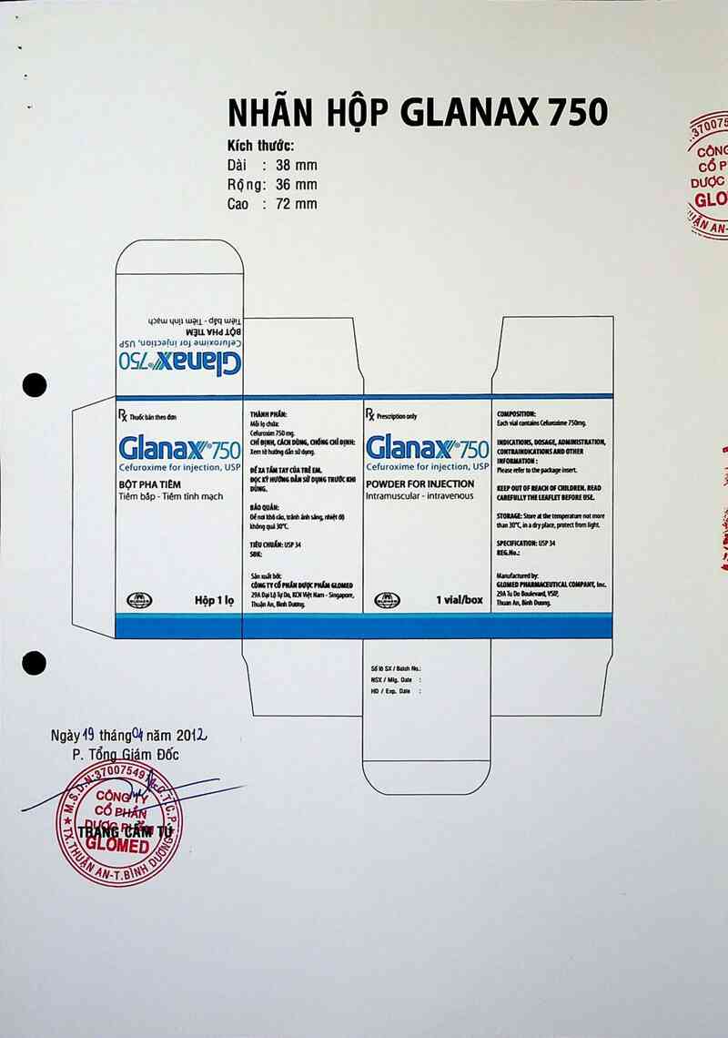 thông tin, cách dùng, giá thuốc Glanax 750 - ảnh 1