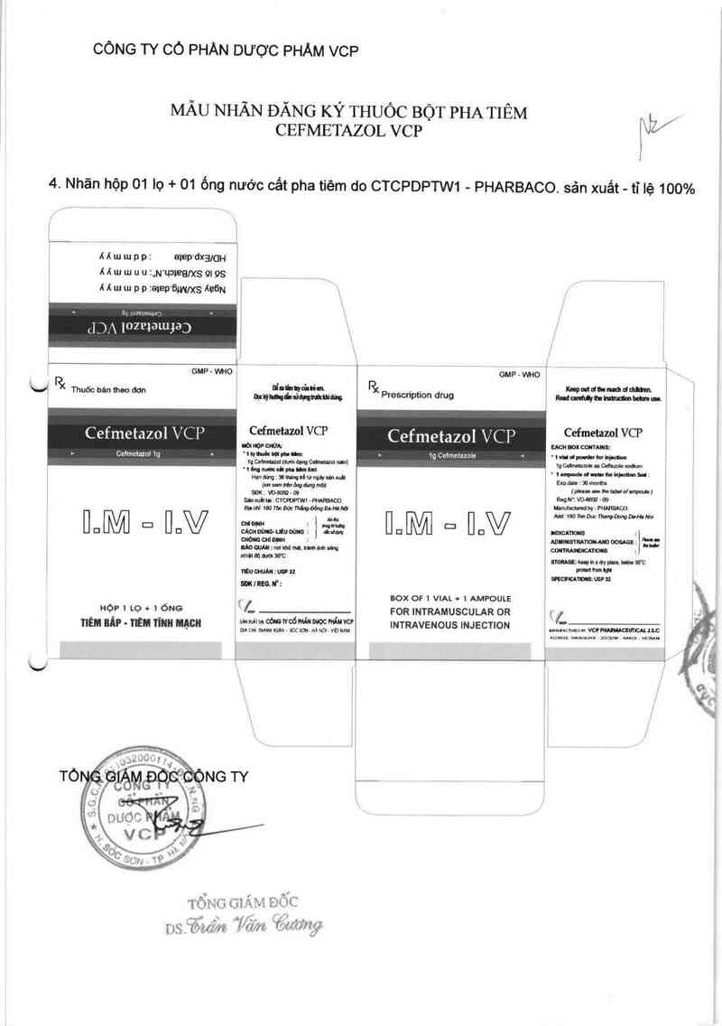 thông tin, cách dùng, giá thuốc Cefmetazol VCP - ảnh 2