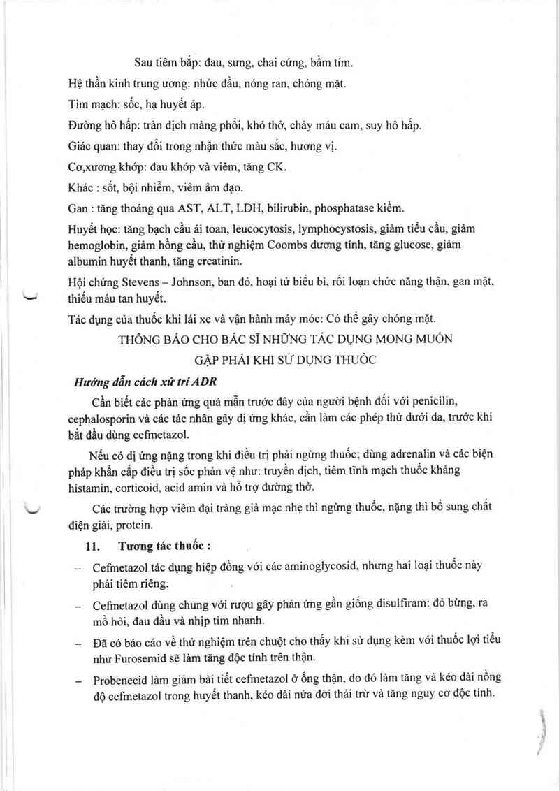 thông tin, cách dùng, giá thuốc Cefmetazol VCP - ảnh 7