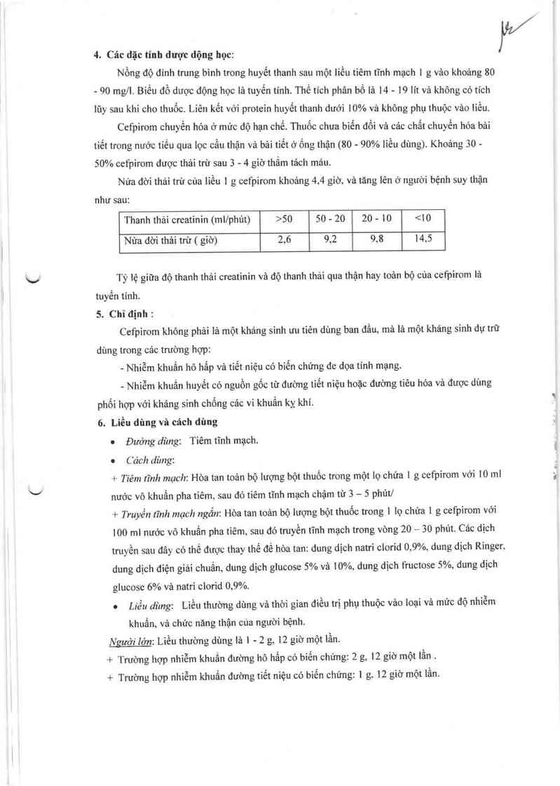 thông tin, cách dùng, giá thuốc Cefpirom 1g - ảnh 5