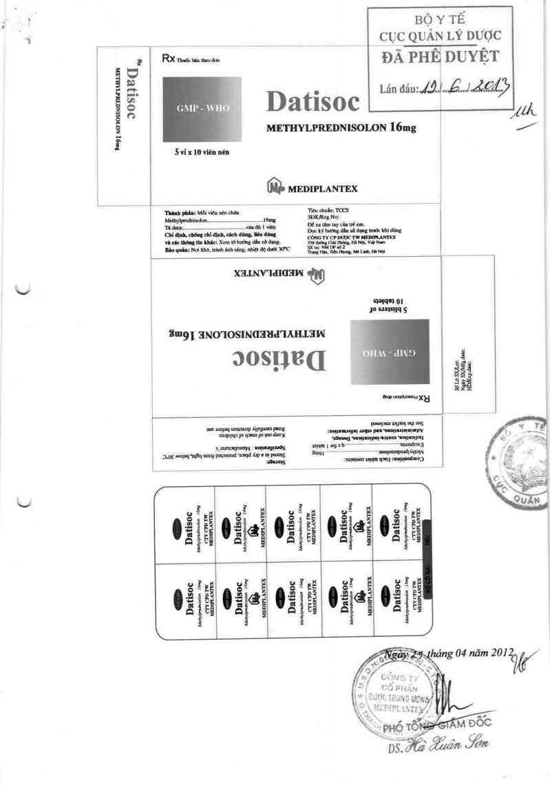 thông tin, cách dùng, giá thuốc Datisoc 16mg - ảnh 0