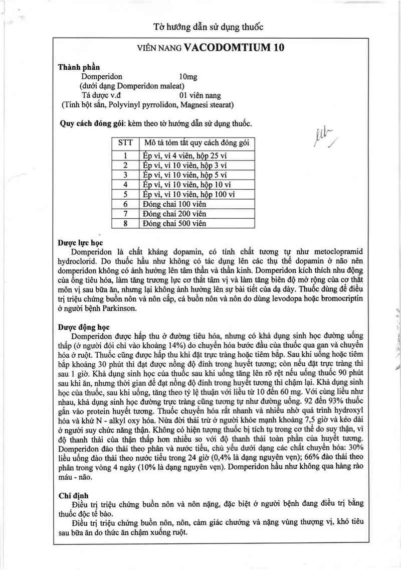 thông tin, cách dùng, giá thuốc Vacodomtium 10 - ảnh 6