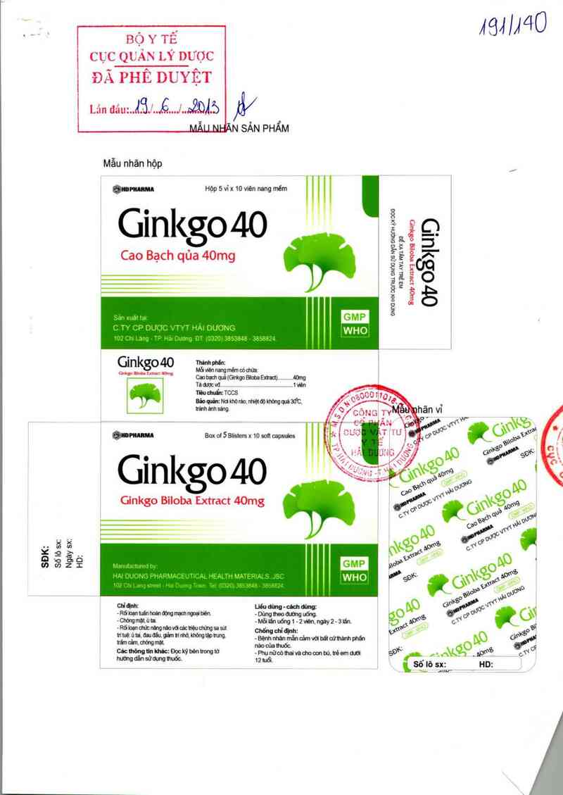 thông tin, cách dùng, giá thuốc Ginkgo 40 - ảnh 0