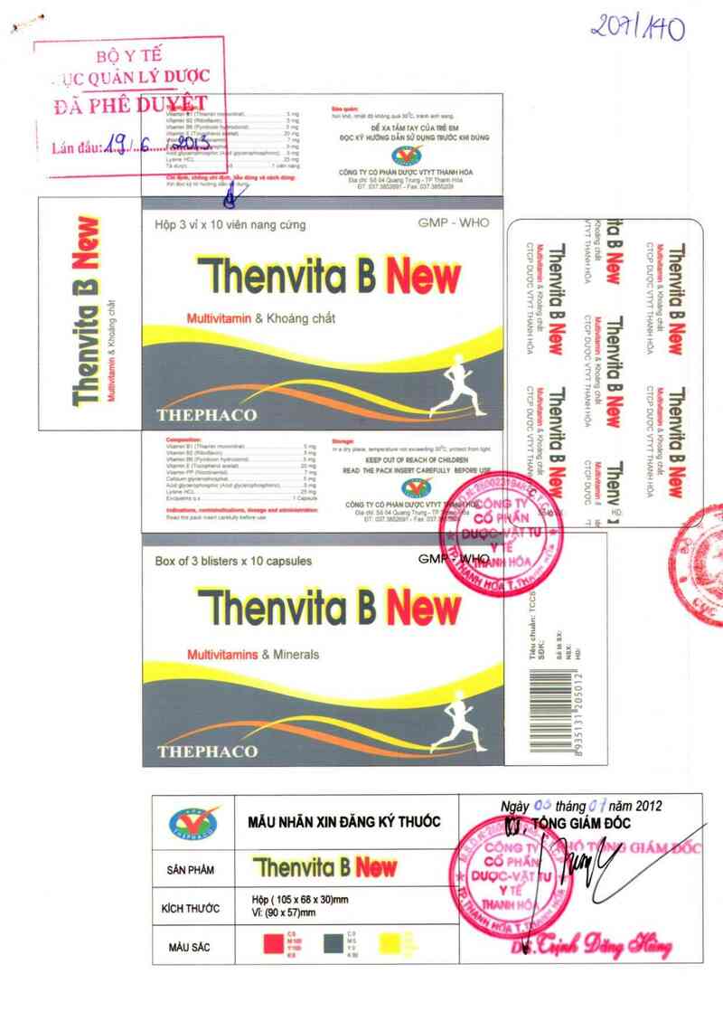 thông tin, cách dùng, giá thuốc Thenvita B New - ảnh 0