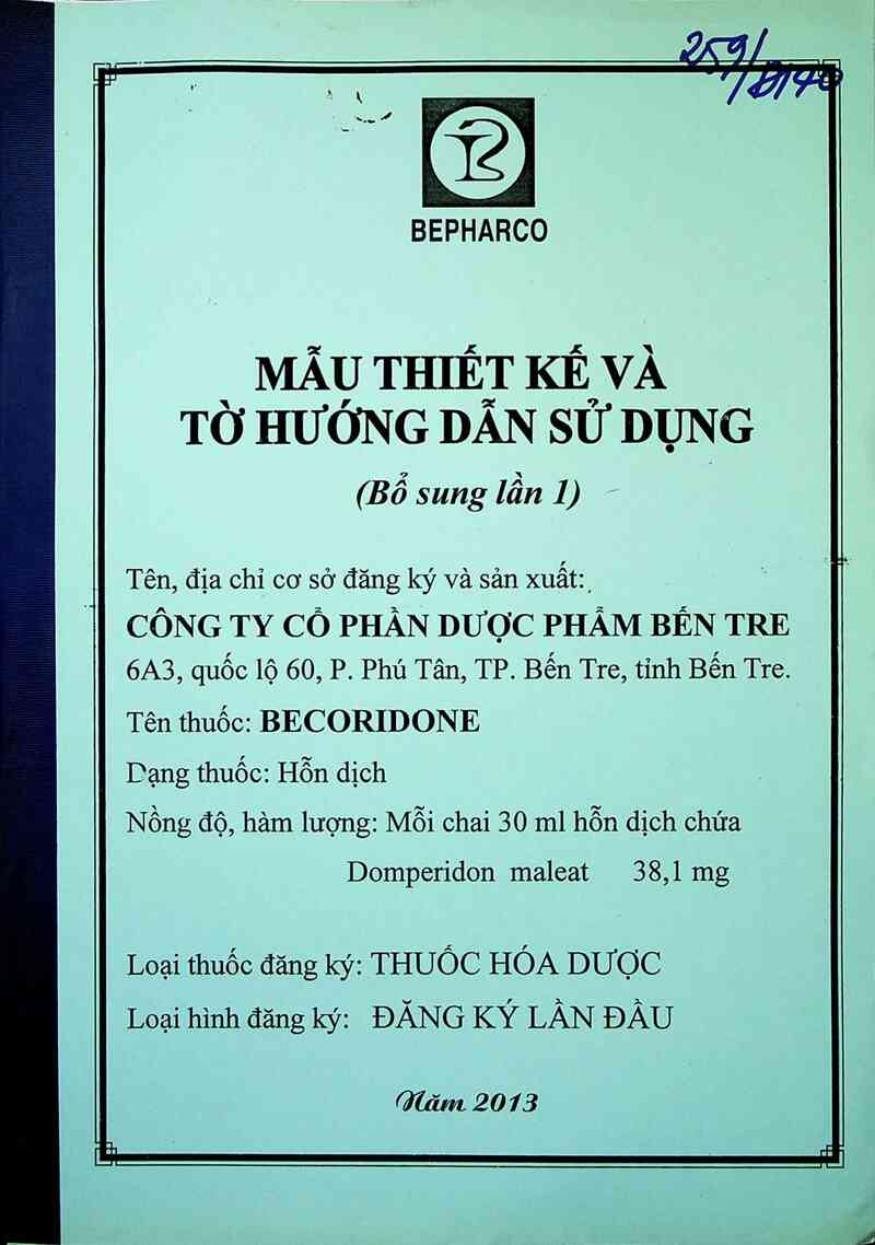 thông tin, cách dùng, giá thuốc Becoridone - ảnh 0