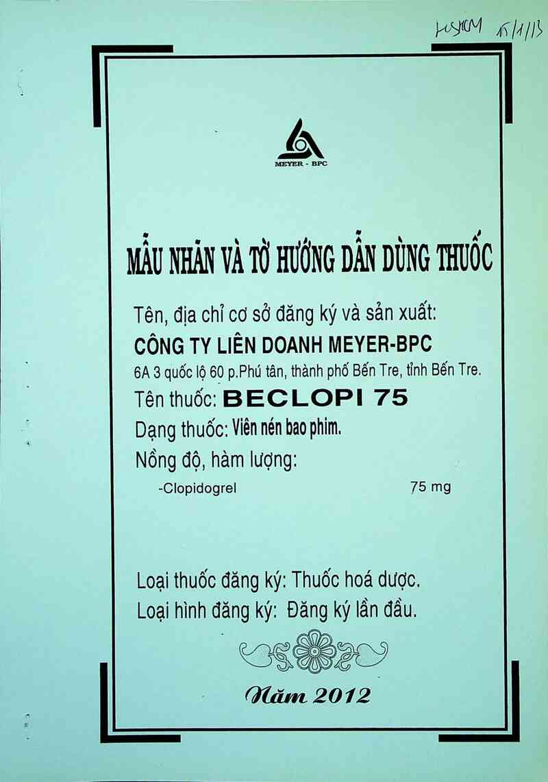 thông tin, cách dùng, giá thuốc Beclopi 75 - ảnh 0