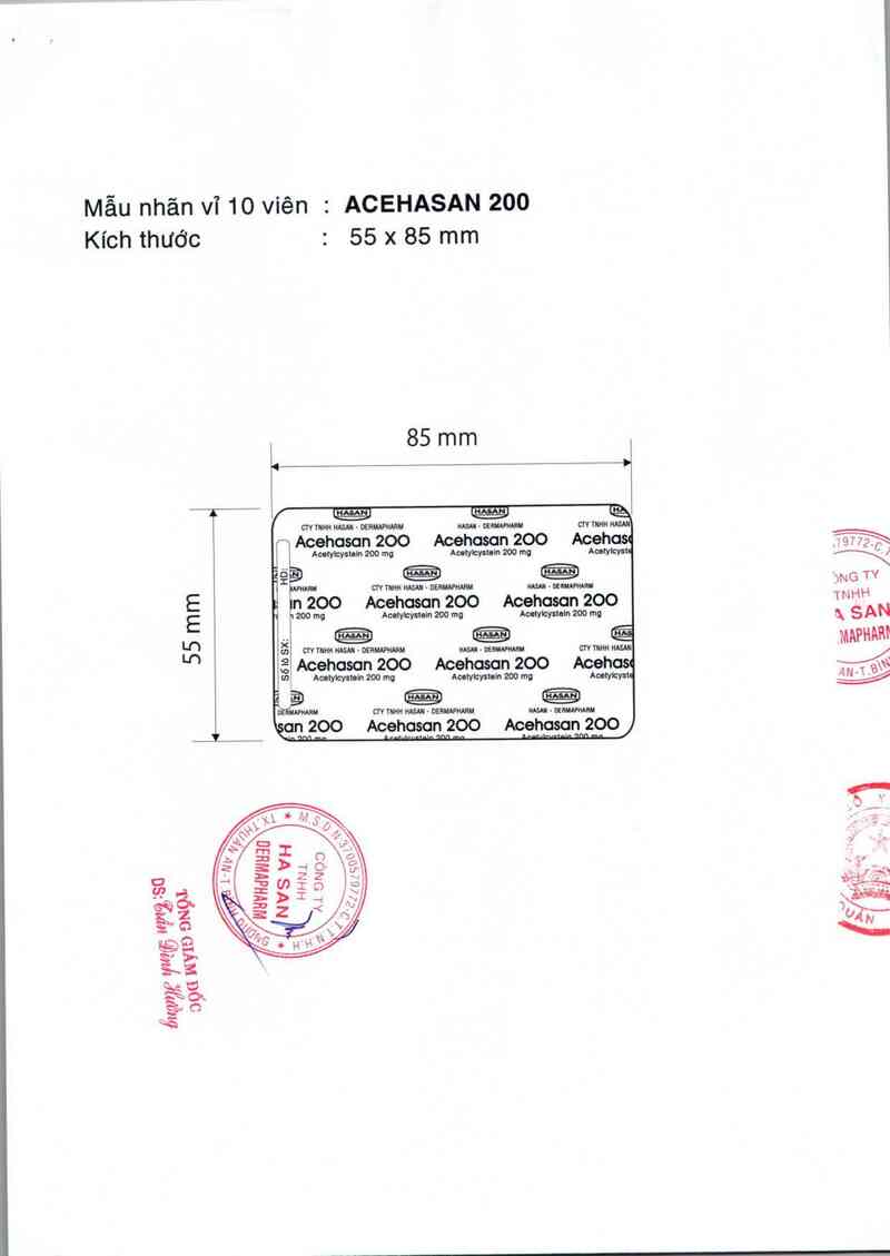 thông tin, cách dùng, giá thuốc Acehasan 200 - ảnh 1