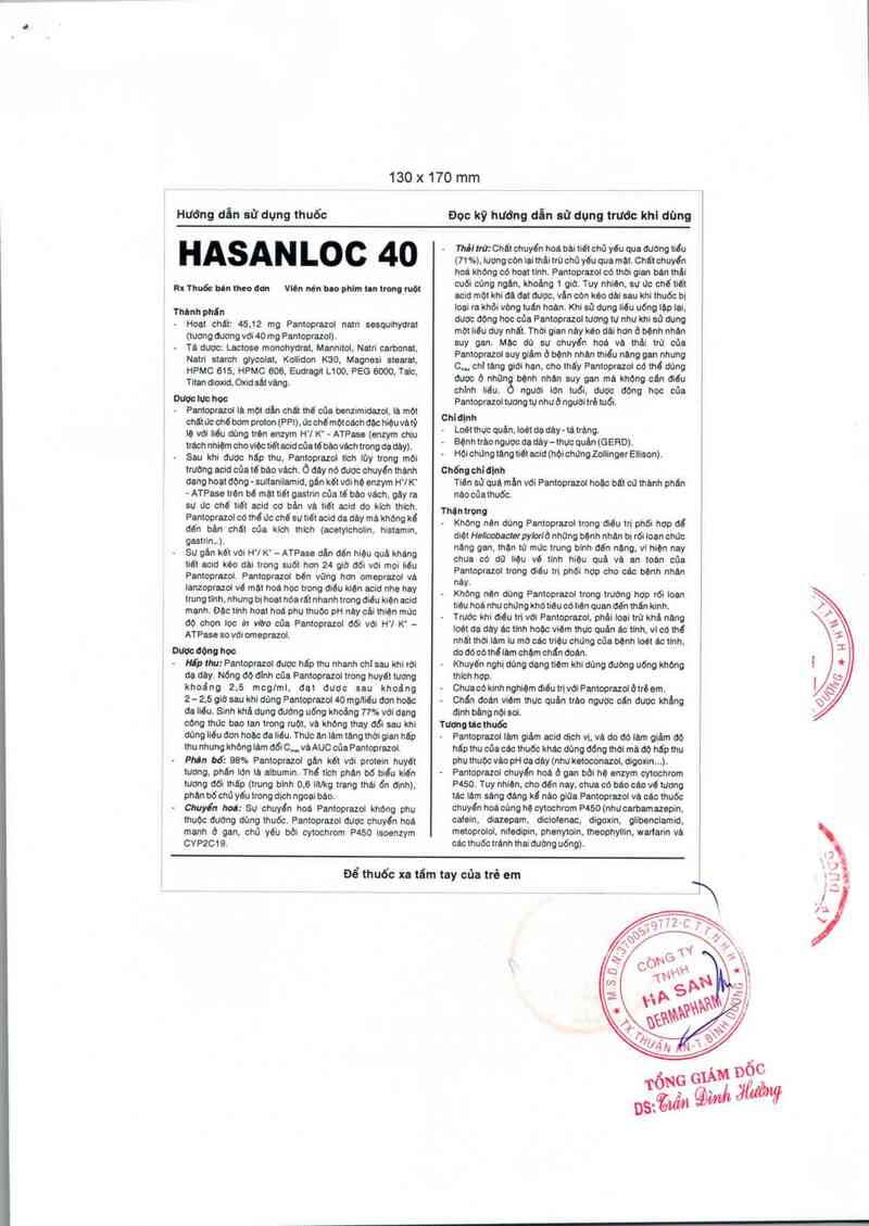 thông tin, cách dùng, giá thuốc Hasanloc 40 - ảnh 2