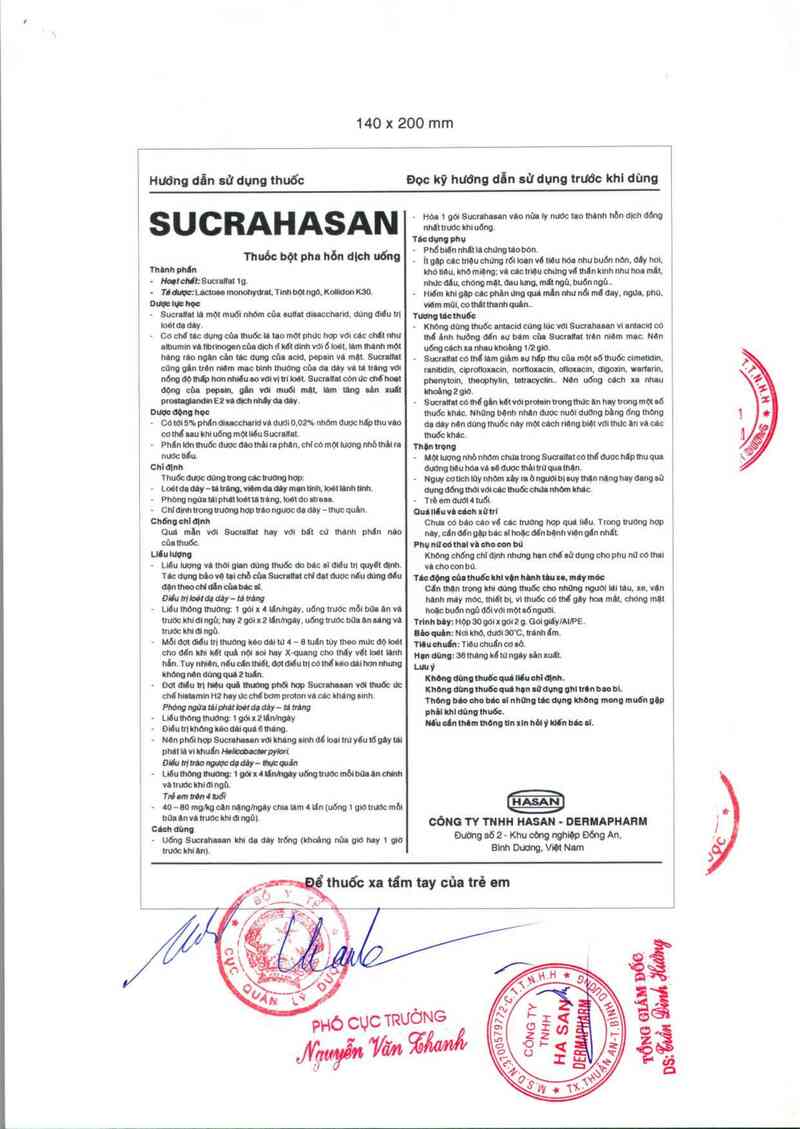 thông tin, cách dùng, giá thuốc Sucrahasan - ảnh 2