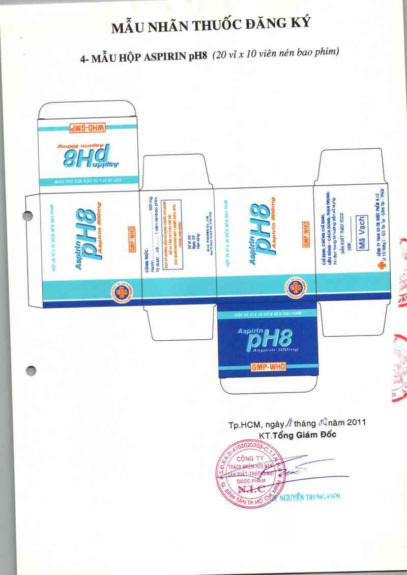 thông tin, cách dùng, giá thuốc Aspirin pH8 - ảnh 3