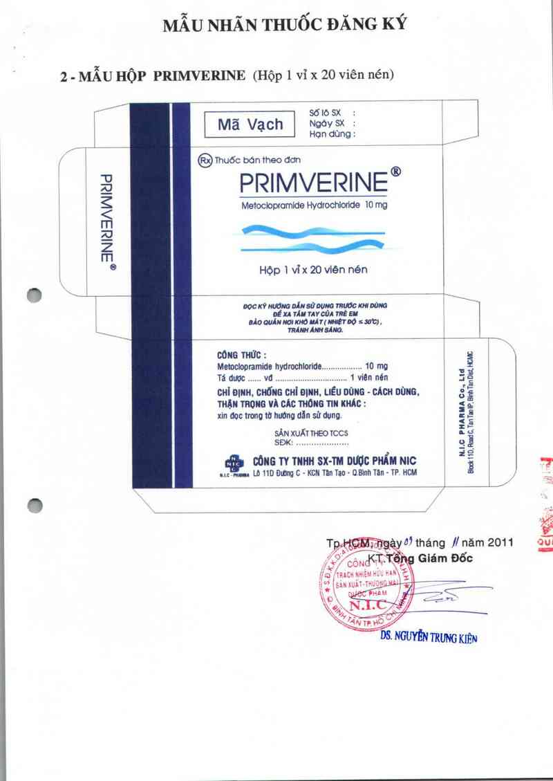 thông tin, cách dùng, giá thuốc Primverine - ảnh 1
