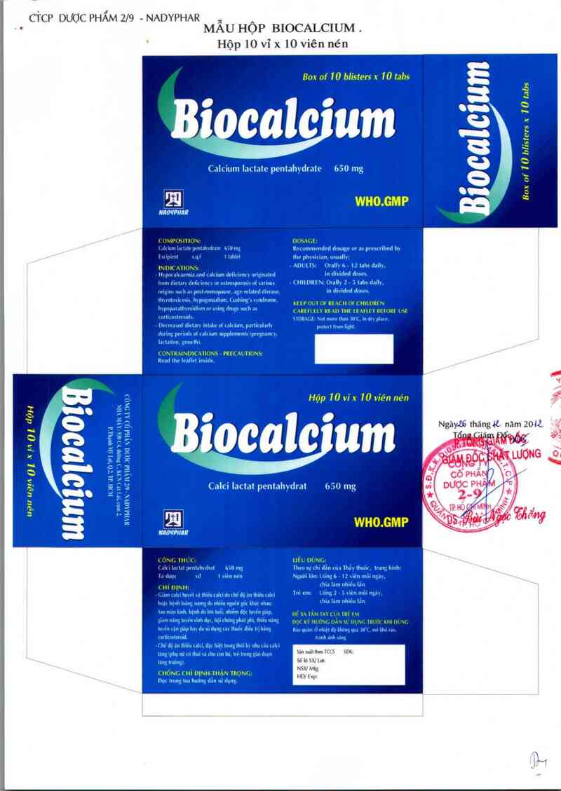 thông tin, cách dùng, giá thuốc Biocalcium - ảnh 1