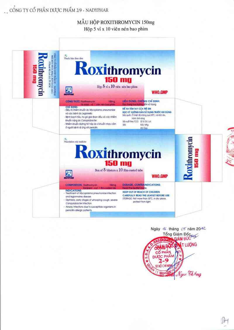 thông tin, cách dùng, giá thuốc Roxithromycin 150mg - ảnh 1