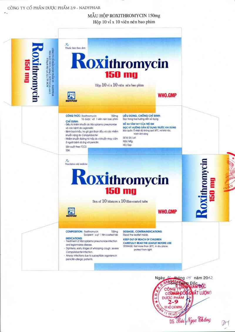 thông tin, cách dùng, giá thuốc Roxithromycin 150mg - ảnh 2