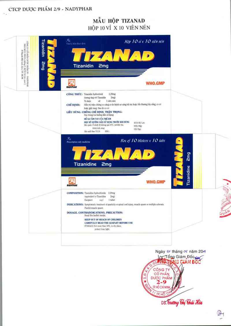 thông tin, cách dùng, giá thuốc Tizanad 2mg - ảnh 2