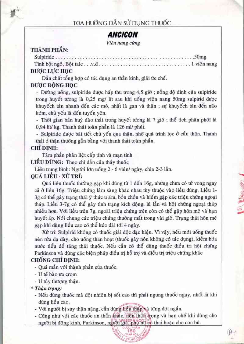 thông tin, cách dùng, giá thuốc Ancicon - ảnh 3