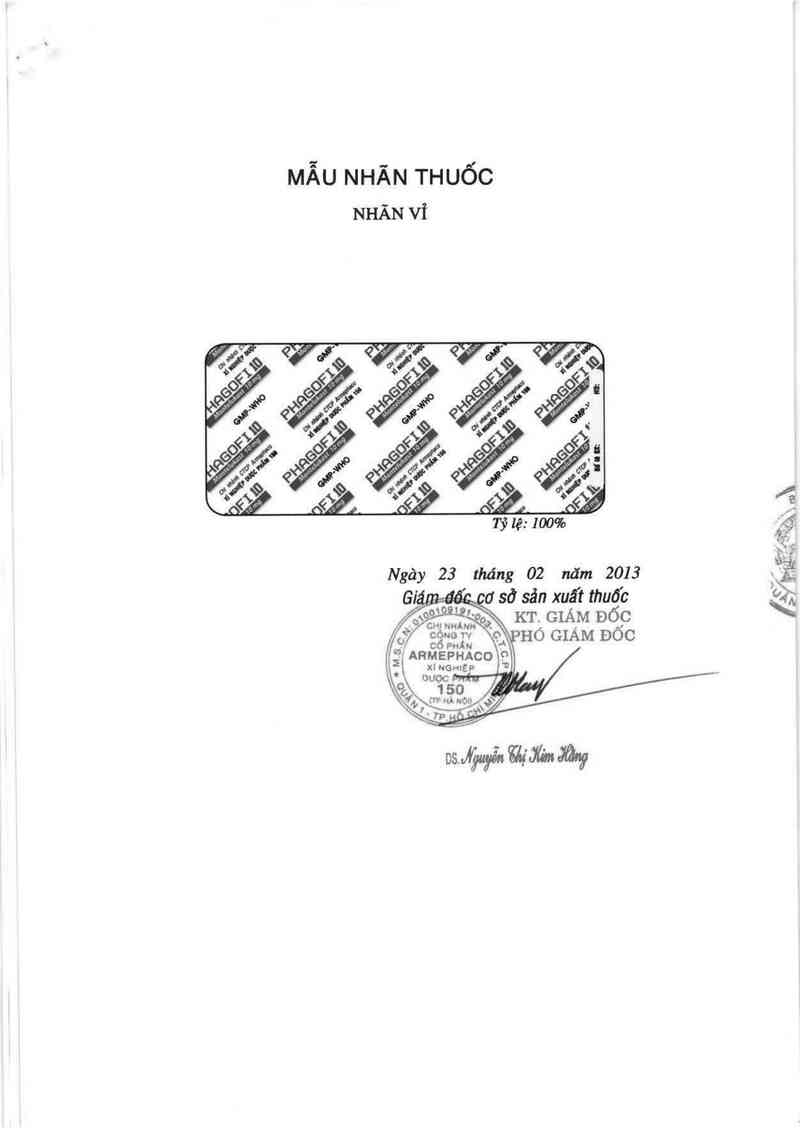 thông tin, cách dùng, giá thuốc Phagofi 10 - ảnh 1