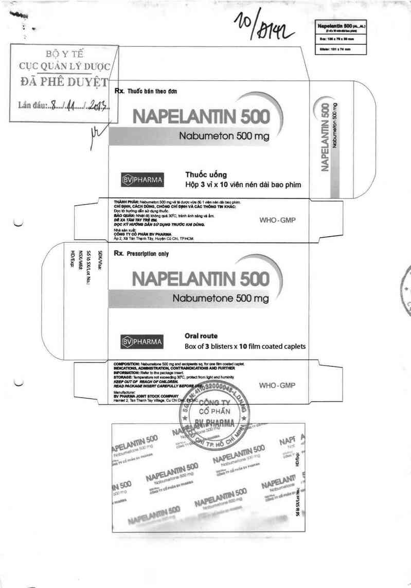 thông tin, cách dùng, giá thuốc Napelantin 500 - ảnh 0