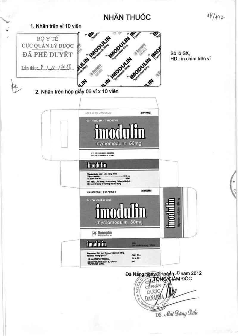 thông tin, cách dùng, giá thuốc Imodulin - ảnh 0