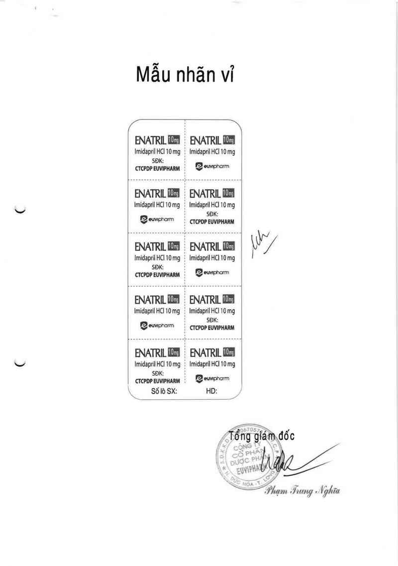 thông tin, cách dùng, giá thuốc Enatril 10 mg - ảnh 1