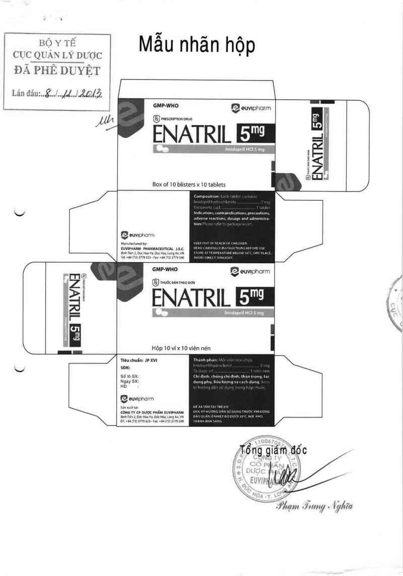 thông tin, cách dùng, giá thuốc Enatril 5 mg - ảnh 0