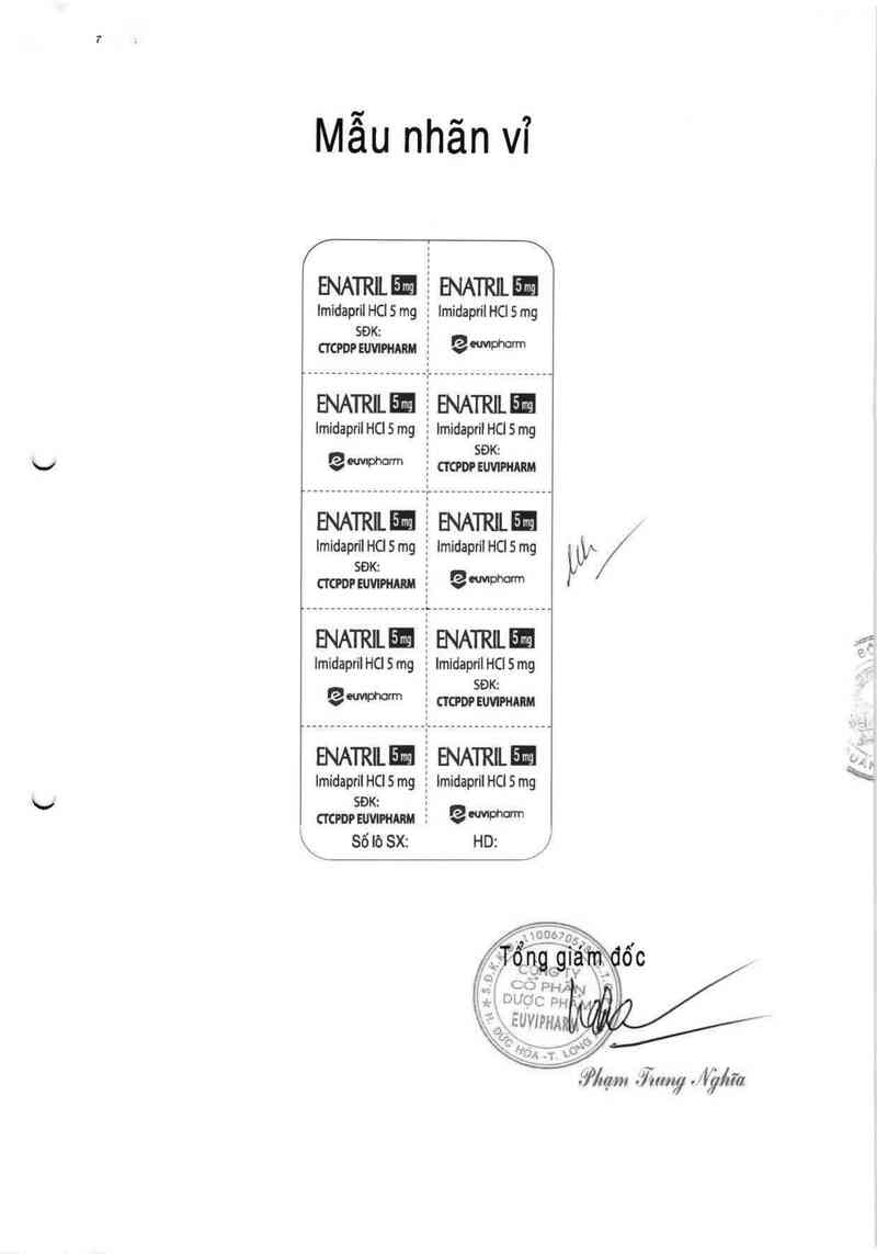 thông tin, cách dùng, giá thuốc Enatril 5 mg - ảnh 1