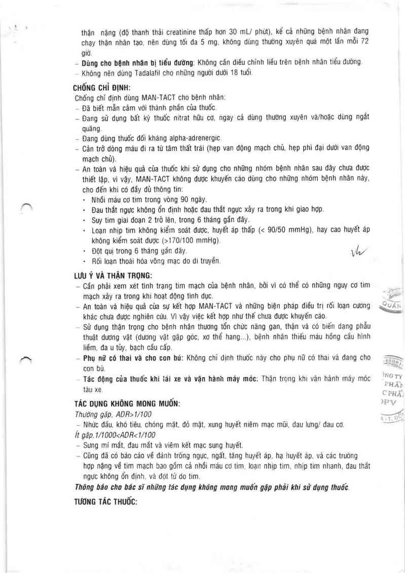 thông tin, cách dùng, giá thuốc Man-tact 20 - ảnh 2