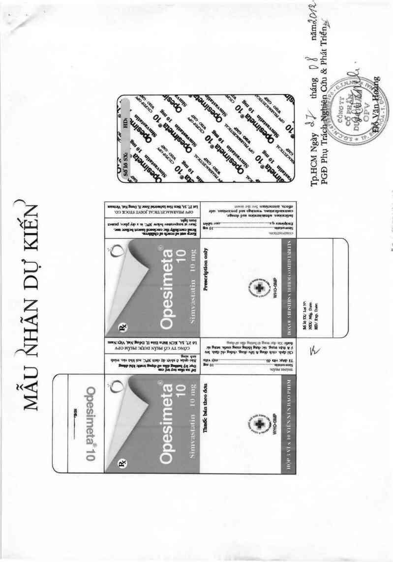 thông tin, cách dùng, giá thuốc Opesimeta 10 - ảnh 2
